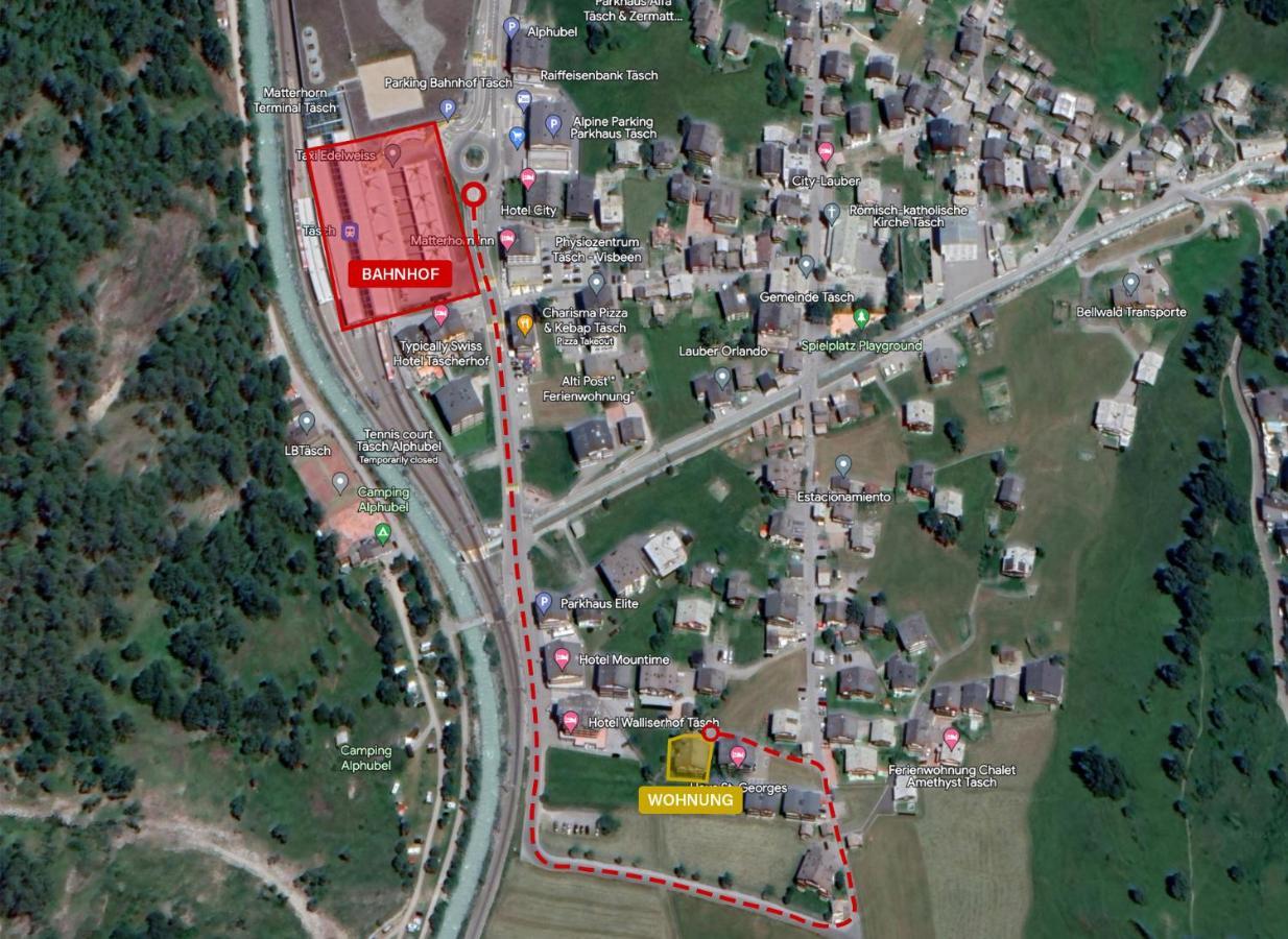 Relaxing Loft Haven Near Zermatt - Parking Free Apartment Tasch Ngoại thất bức ảnh